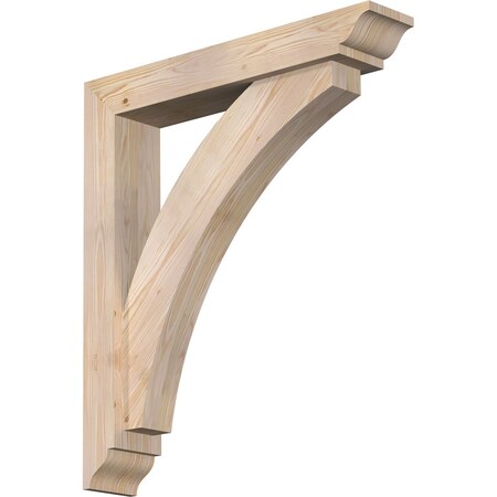 Thorton Traditional Smooth Bracket W/ Offset Brace, Douglas Fir, 5 1/2W X 30D X 34H